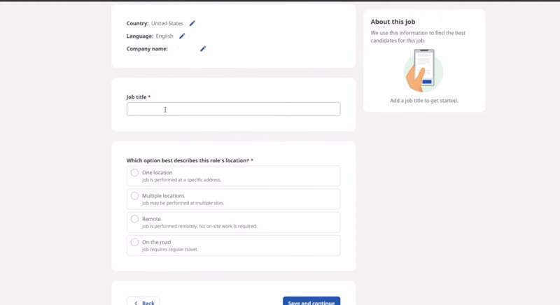 How to Post a Job on Indeed A Step-by-Step Guide - Enter Job Posting Details