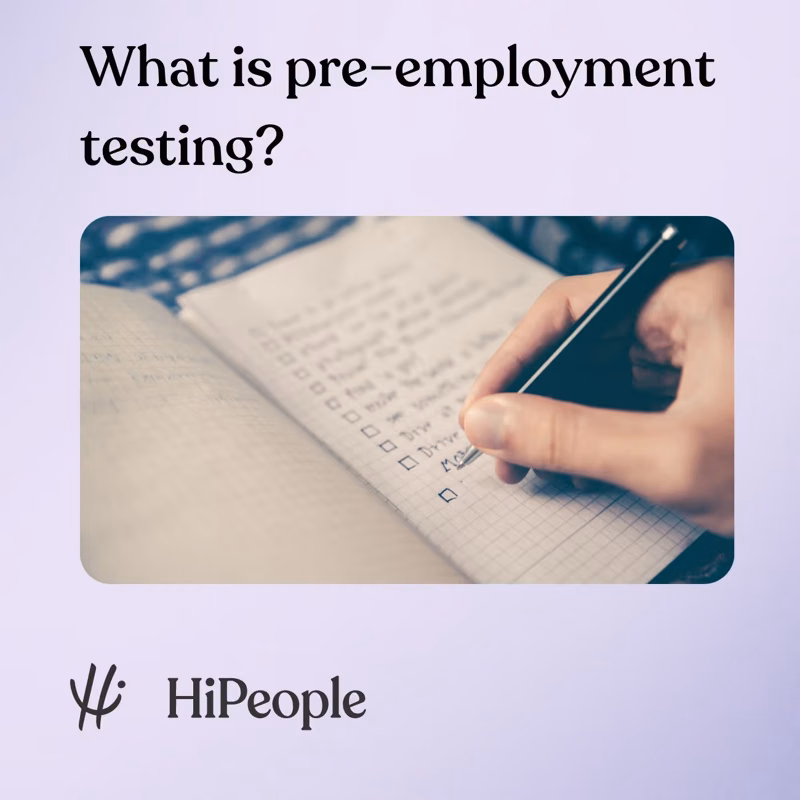 What is pre-employment testing