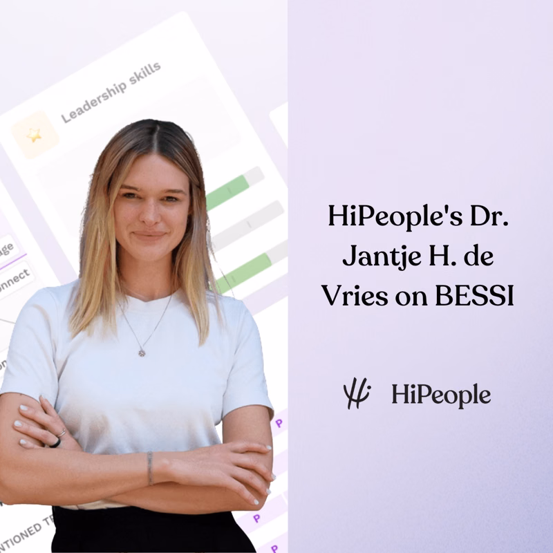 HiPeople's Dr. Jantje H. de Vries on BESSI