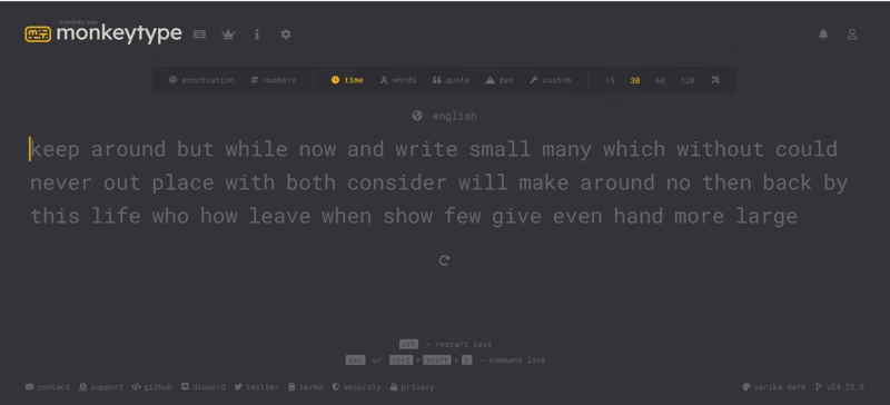 Monkeytype Test