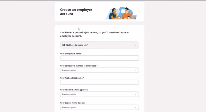 How to Post a Job on Indeed A Step-by-Step Guide - Create an Indeed Employer Account
