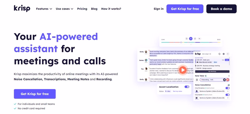 Krisp WFH app