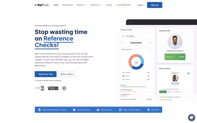 RefHub compared with HiPeople