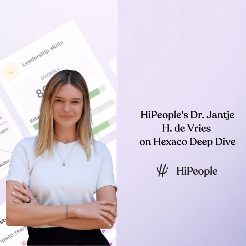 HiPeople’s Dr. Jantje H. de Vries on HEXACO Deep Dive