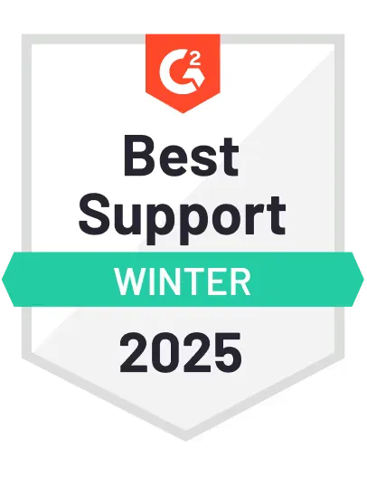 G2 badge — Best Support