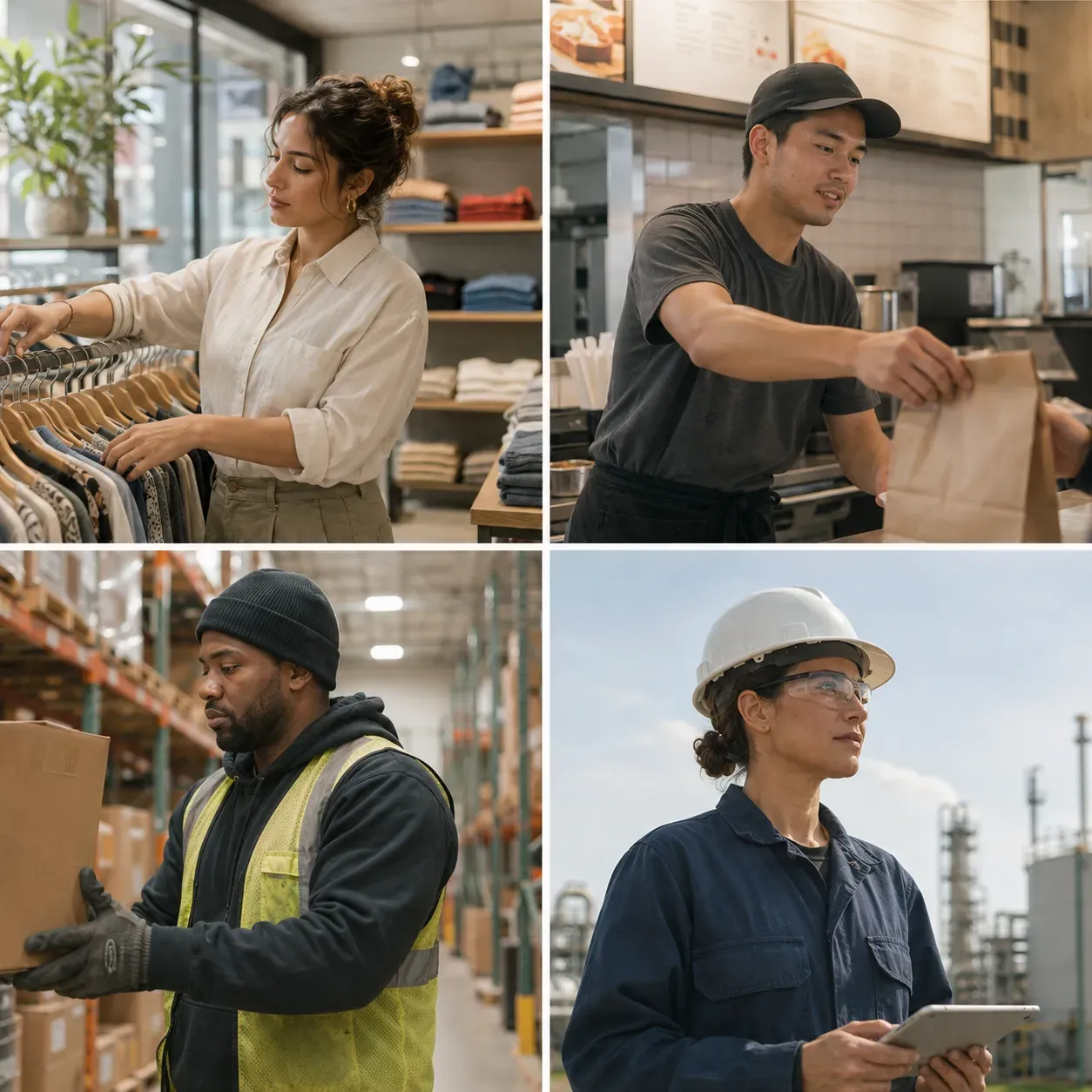 Frontline workers across retail, logistics, and industry