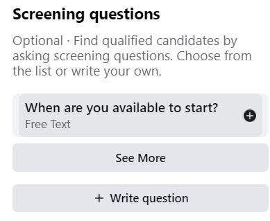 How to Post a Job on Facebook A Step-by-Step Guide - Add Screening Questions
